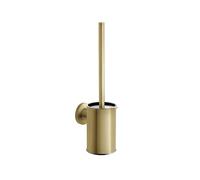 Novaservis Ferro Smile - Escobilla de WC de pared con soporte, oro cepillado ASM14BG