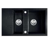 Novaservis - Fregadero doble de granito 79x48 cm, grafito DRGM3/48/79HA