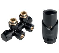 Novaservis - Kit de conexión con conexión central, paso de 50 mm, negro ZTD30BL