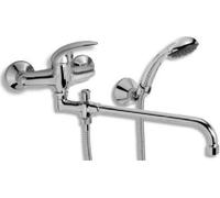 Novaservis Metalia 55 - Juego completo de grifo de lavabo mural, cromo, modelo 55036