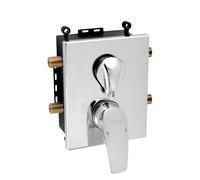 Novaservis Metalia 57 - Batería empotrada para 2 dispositivos con cuerpo, cromada, modelo BOX57052R,0