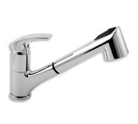 Novaservis Metalia 57 - Grifo de fregadero con ducha extraíble y conmutador, cromo 57081,0