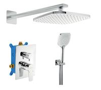 Novaservis Metalia 58 - Conjunto de ducha con mezclador empotrado, 23x23 cm, 3 jets, cromo SADA58051R,0