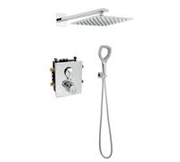Novaservis Metalia Eco+ - Conjunto de ducha 250 ECO+ con termostato empotrado, cromo SADAECO52RT