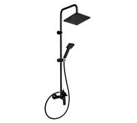 Novaservis Nobless Tina - Conjunto de ducha con grifo, 20 cm, 1 chorro, negro SET043/38,5