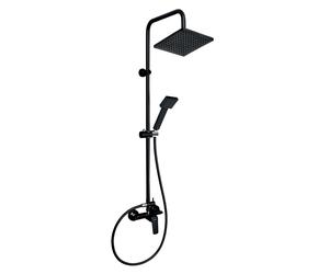 Novaservis Nobless Tina - Conjunto de ducha con grifo, 20 cm, 1 chorro, negro SET043/38,5