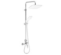 Novaservis Nobless Tina - Conjunto de ducha con grifo, conexión de ducha superior, blanco/cromo SET070/38,1