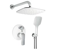 Novaservis Nobless Tina - Conjunto de grifo empotrado y accesorios de ducha, cromo/blanco SADA38050R,1