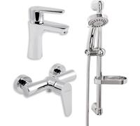 Novaservis Titania Fresh: Juego de grifería para lavabo y ducha con accesorios, cromo. Modelo: SADA96061