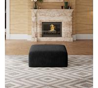 Novilla Puff Modular Sofá 90x90x42 cm Apoyapiés en Terciopelo | Muelles Ensacados Smarts Coil®, Sin Montaje, Terciopelo Acanalado, 90x90x42 cm