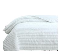 Novotextil Colcha Bouti Artesanal 100% Poliéster Cubrecamas Blanco Suave Acogedor Colores Lisos Estampados Modernos Diseño Elegante Lavable a Máquina Apta Secadora Colcha Fina Perfecta Verano Entretie
