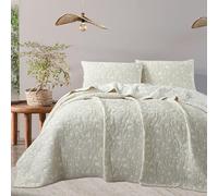 NOVOTEXTIL Colcha Jacquard Cama 135 (235x270) - Diseño Minimalista y Elegante - Algodón y Microfibra - Incluye 2 Fundas Almohada (50x70) - Cubrecama Acolchado para Verano y Entretiempo (Sofía)