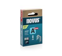 Novus Grapas A tipo 53 8 mm 042-0775 — 1800 uds superdura, lomo 11,3 mm, 0,75 mm, acero galvanizado
