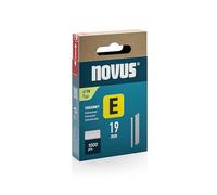 Novus 044-0090 - Clavos E tipo J 19 mm (1000 unidades, material: alambre de acero galvanizado, caja de cartón con FS deslizante, juego de clavos)