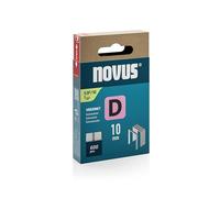 Novus Tools 042-0790 - Pinza de alambre plano D tipo 53F, gris, 10 mm | Grapas galvanizadas para fijar láminas, etiquetas, laminaciones de aluminio, papel y cartón