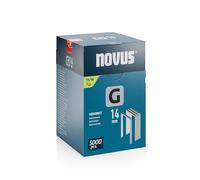 NOVUS TOOLS Grapas de alambre plano de 14 mm para grapadora de martillo, 5000 grapas tipo 11/14, embalaje grande, grapadora para láminas y cartón
