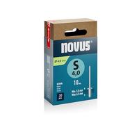 Novus Tools Remaches ciegos de acero Ø 4,0 mm, 10 mm de longitud, 70 remaches, 5,0-6,5 mm espesor del material, para la fijación de chapas de acero