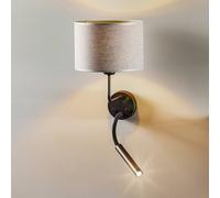 Nowodvorski Lighting Aplique de pared Hotel Plus con brazo de lectura, gris