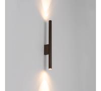 Nowodvorski Lighting Aplique de pared Laser, marrón, metal, 40 cm de alto, G9