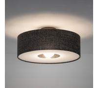 Nowodvorski Lighting Plafón Amarela M, negro jaspeado, textil, E27