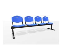NOWY STYL Bancada de espera 4 plazas en PVC azul