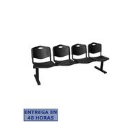 NOWY STYL Bancada de espera 4 plazas PVC Negro