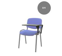 NOWY STYL Kit de 4 Brazos Izquierdos y 4 Palas de Escritura para Zurdos para Sillas ISO