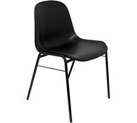 NOWY STYL Silla Beta de PVC Negro sin brazos