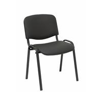 NOWY STYL Silla Iso tapizada en tela negra sin brazos (Pack de 4)