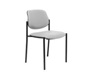NOWY STYL Silla Styl tapizada en símil piel gris sin brazos