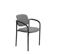 NOWY STYL Silla Styl tapizada en tela gris con brazos fijos