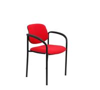 NOWY STYL Silla Styl tapizada en tela roja con brazos fijos