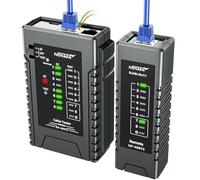 NOYAFA NF-468YS - Probador de cable de red Ethernet recargable para RJ11, RJ12, RJ45, CAT5, CAT6, CAT7, probador de continuidad, función PoE, comprobador de cables UTP/STP, herramientas de red LAN