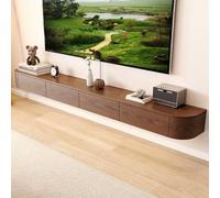 NOYHHAV Mueble de TV Flotante con múltiples Espacios de Almacenamiento Mueble suspendido para televisor (Nogal,200 * 30 * 20CM)