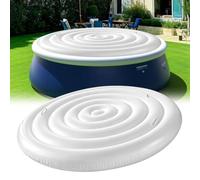 NPLASETA Cubierta Piscina Redonda Hinchable de 165 cm, Cobertor Piscina 366, Cubre Piscina Redonda, Cubierta Piscina Intex, Térmica de Bajo Consumo con Asas, Resistente a la Lluvia y Duradera