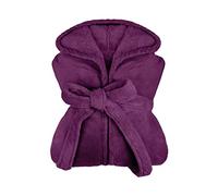 Nplusein - Albornoz con capucha extra suave de forro polar, disponible en colores modernos y diferentes tamaños, unisex y longitud de pantorrilla, L, bahía