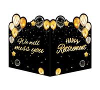 NQEUEPN Tarjeta de Jubilación Grande, Tarjeta de Felicitación de Despedida Gigante de 28x44cm Tarjeta de Despedida para Compañeros de Trabajo Suministros de Fiesta de Regalo de Jubilación