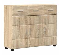 Nqyjm Aparador Florin Sonoma, 88,5 x 30,5 x 73 cm, aparador de madera con puertas y cajones, para salón, estudio, oficina, dormitorio