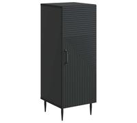 Nqyjm Aparador negro 33 x 34,5 x 89,5 cm de madera moderna para salón, dormitorio, pasillo, cocina