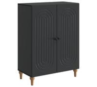 Nqyjm Aparador negro 66 x 34,5 x 90 cm de madera moderna para salón, dormitorio, pasillo