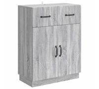 Nqyjm Aparador Sonoma gris 66 x 34,5 x 87 cm de madera moderna para salón, dormitorio, pasillo, cocina