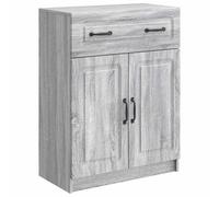 Nqyjm Aparador Sonoma gris 66 x 34,5 x 87 cm de madera moderna para salón, dormitorio, pasillo, cocina