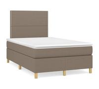 Nqyjm Cama con somier con colchón, 120 x 190 cm, de tela, con funda de terciopelo y cabecero, adecuado para camas individuales, dobles y juveniles, modelo plano con clavos