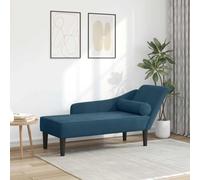 Nqyjm Chaise longue con cojín azul terciopelo chaise lounge sofá,sillón acolchado con cojín,sofá cama perfecto para sala de estar,dormitorio,oficina,espacio pequeño
