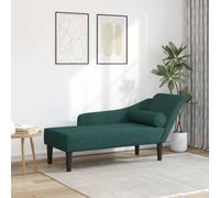 Nqyjm Chaise longue con cojín de tela verde oscuro chaise lounge sofá, sillón acolchado con cojines, sofá cama perfecto para sala de estar, dormitorio, oficina, espacio pequeño