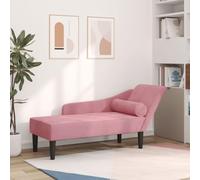 Nqyjm Chaise longue con cojín terciopelo rosa Chaise Lounge Sofá,Sillón acolchado con almohadas,Sofá cama perfecto para sala de estar,dormitorio,oficina,espacio pequeño