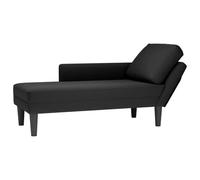 Nqyjm Chaise longue con cojín y reposabrazos derecho negro terciopelo chaise lounge sofá, sillón acolchado con cojines, sofá cama perfecto para sala de estar, dormitorio, oficina, espacio pequeño
