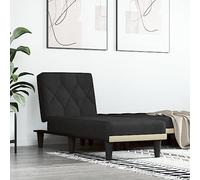 Nqyjm Chaise longue Negro terciopelo Chaise Lounge Sofá,Sillón acolchado con cojín,Sofá cama perfecto para sala de estar,dormitorio,oficina,espacio pequeño