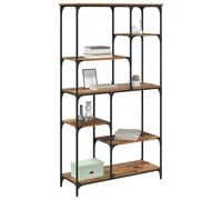 Nqyjm Estantería 5 niveles 99x35,5x176 cm Madera de ingeniería Salón | Biblioteca de pie armario con compartimentos para oficina, comedor, dormitorio