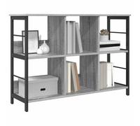 Nqyjm Estantería 6 niveles 102x32x72,5 cm Madera de ingeniería Salón | Biblioteca de pie armario con compartimentos para oficina, comedor, dormitorio